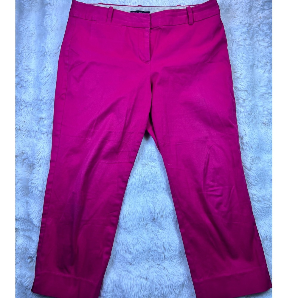 Talbots Petites Magenta Pink Ankle Pants Size 10P Cropped Straight Leg . A35